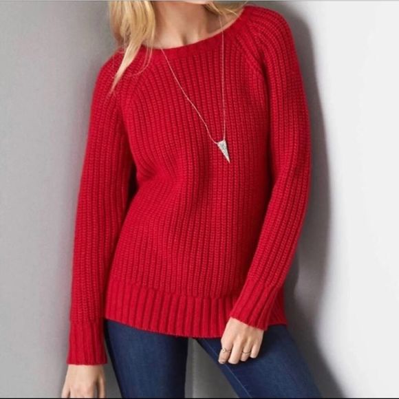 American Eagle Outfitters Sweaters - American Eagle Outfitters Red Jegging Sweater Size Large